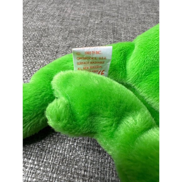 Ty Beanie Babies Collection Legs Green Frog Plush Toy - Picture 7 of 7